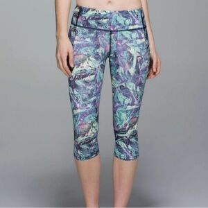 Lululemon Athletica Blue and Purple Print Leggings